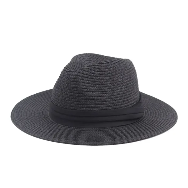 Men's Straw Hat with Black Ribbon | UV Protection Summer Pakistan