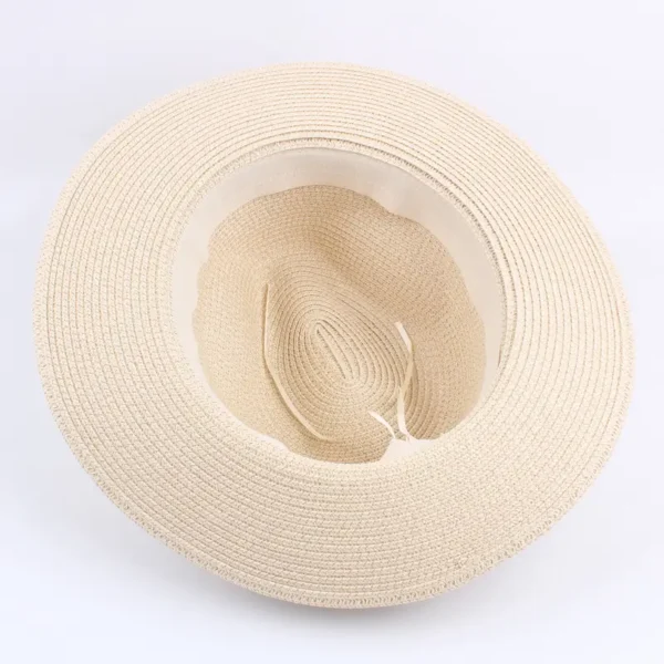 Men's Straw Hat with Black Ribbon | UV Protection Summer Pakistan