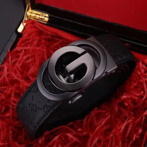 Men's Genuine Leather Automatic Buckle Belt Black | Pakistan