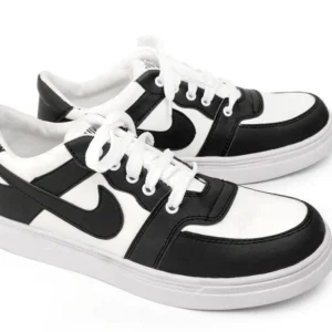 Men's Black Rexine Casual Sneakers | Formal Festive Shoes Pakistan
