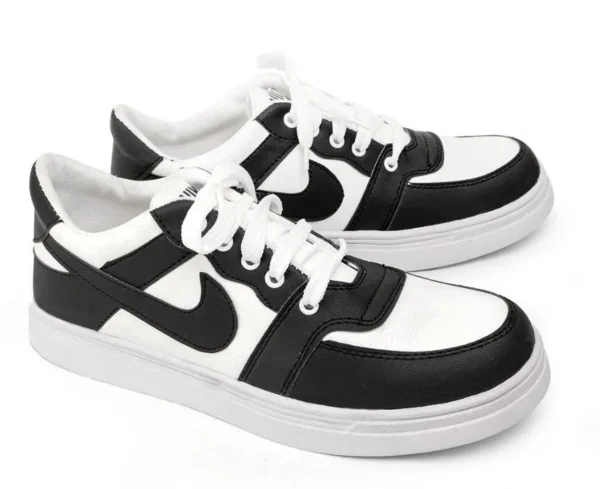 Men's Black Rexine Casual Sneakers | Formal Festive Shoes Pakistan