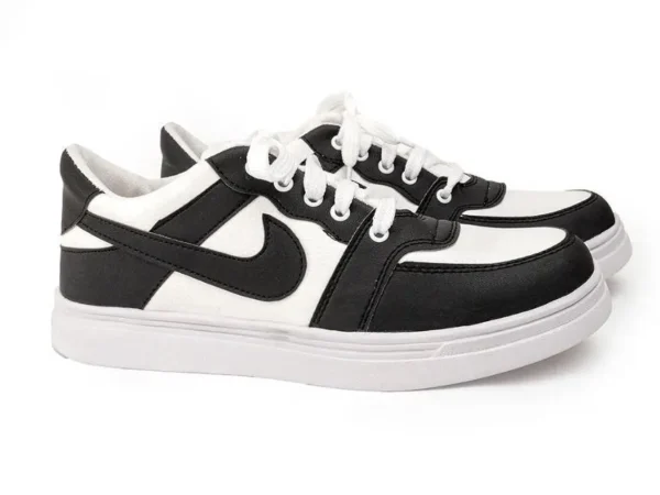 Men's Black Rexine Casual Sneakers | Formal Festive Shoes Pakistan