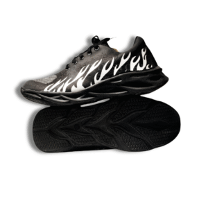 Men's Black White Fire Joggers | Comfortable Daily Wear Shoes Pakistan