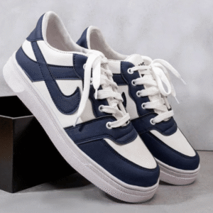 Men's Blue Rexine Sneakers | Formal Casual Lightweight Shoes Pakistan