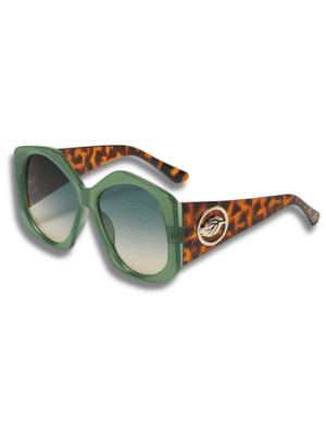 Trendy Green Leopard Print Sunglasses | UV Protection Pakistan