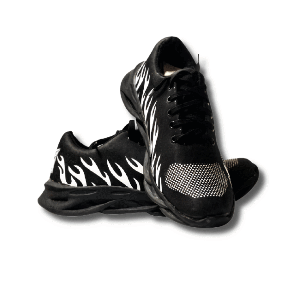 Men's Black White Fire Joggers | Comfortable Daily Wear Shoes Pakistan