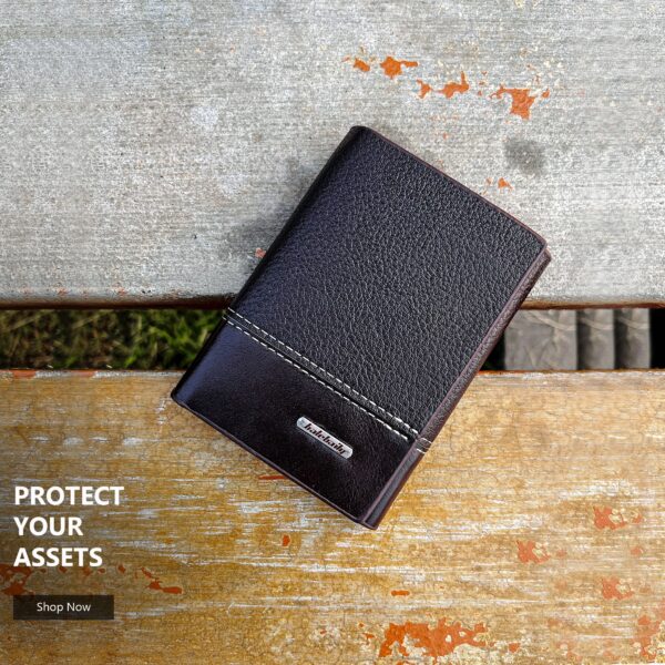 Men's Premium Leather Tri-Fold Wallet | Secure Compartments Pakistan